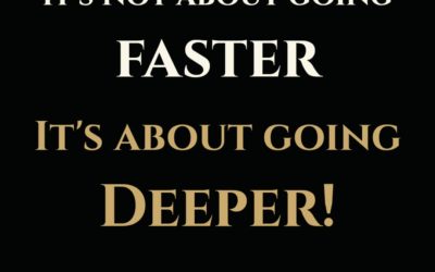 It’s Not About Going Faster